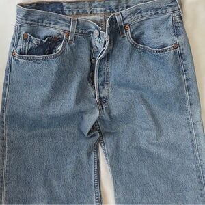 Levi's Straight Leg Jeans in Light Blue Denim